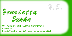 henrietta supka business card